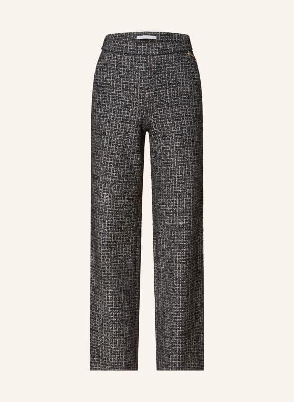 RAFFAELLO ROSSI Marlenehose PALINA aus Bouclé mit Glitzergarn SCHWARZ/ HELLGRAU/ SILBER