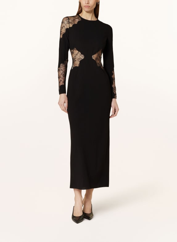 Max Mara STUDIO Robe ENZIANA avec dentelle NOIR