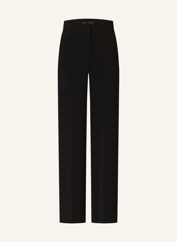 Max Mara Wide leg trousers LECCIO with tuxedo stripes BLACK