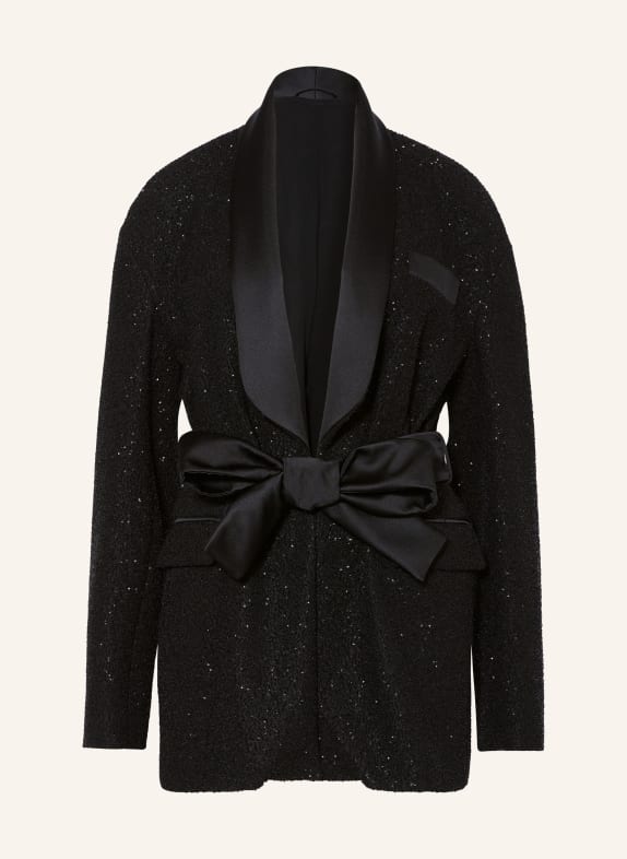Max Mara Blazer PAU mit Cut-out und Pailletten SCHWARZ