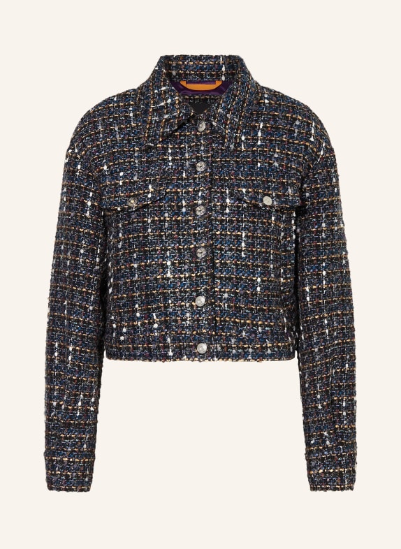 BOSS Tweed-Blazer JANDRA mit Glitzergarn SCHWARZ/ BLAUGRAU/ BEIGE
