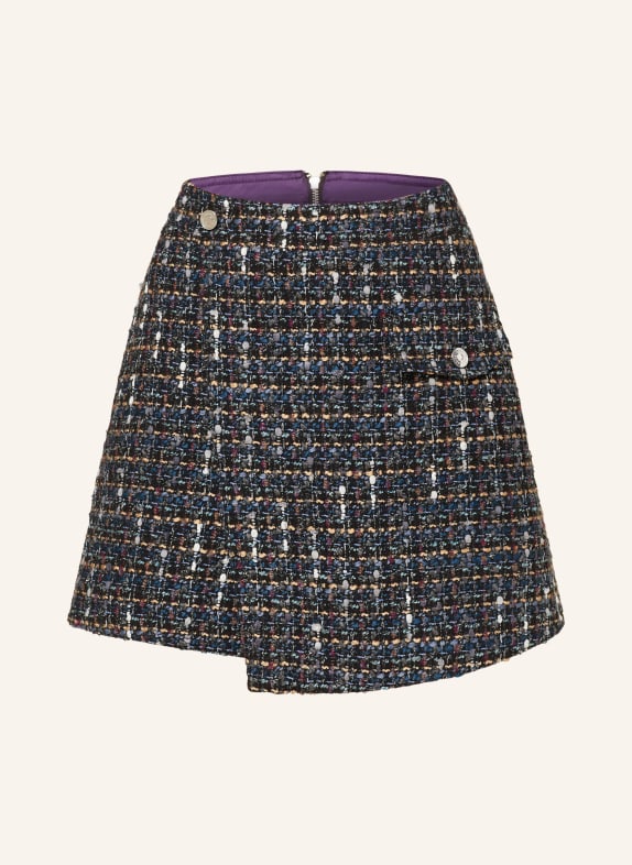 BOSS Tweed-Skort TANDRA SCHWARZ/ BLAUGRAU/ BEIGE