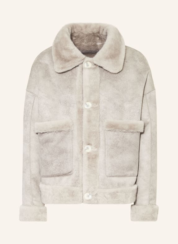 STUDIO AR Faux fur jacket FAJE reversible LIGHT BROWN