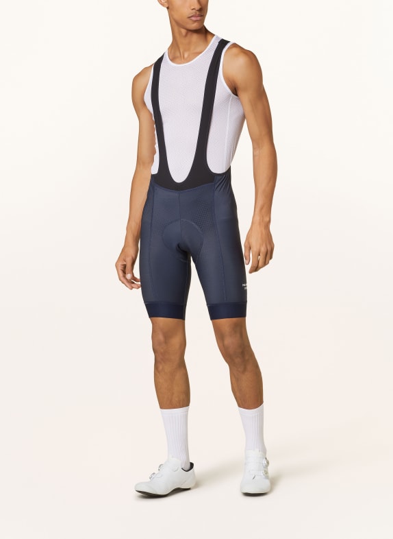 PAS NORMAL STUDIOS Cycling shorts ESSENTIAL BIBS with straps and padded insert DARK BLUE