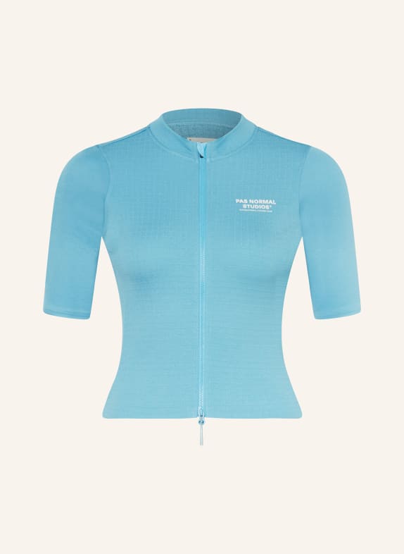 PAS NORMAL STUDIOS Cycling jersey ESCAPISM WOOL JERSEY TURQUOISE