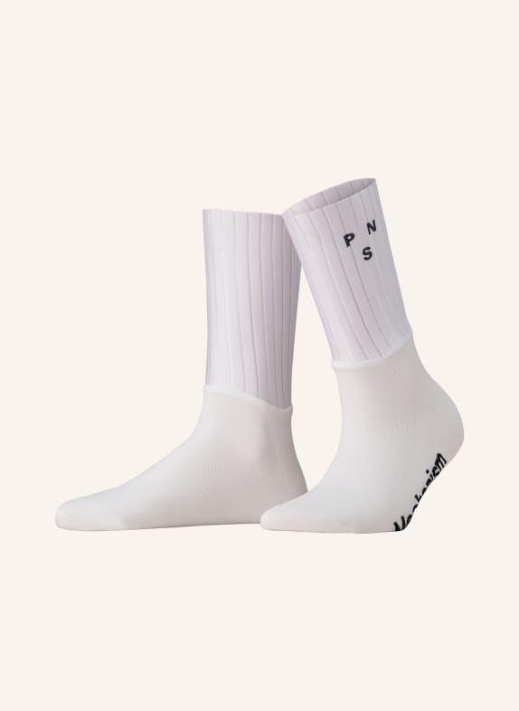 PAS NORMAL STUDIOS Závodní ponožky MECHANISM AERO WHITE