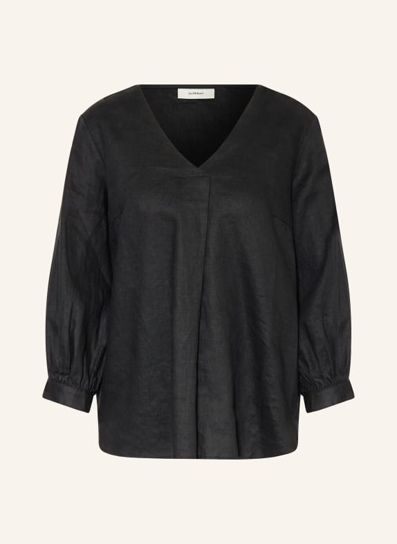 InWear Shirt blouse EZRAIW in linen with 3/4 sleeves BLACK