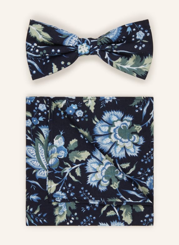Prince BOWTIE Set: Bow tie and pocket square DARK BLUE