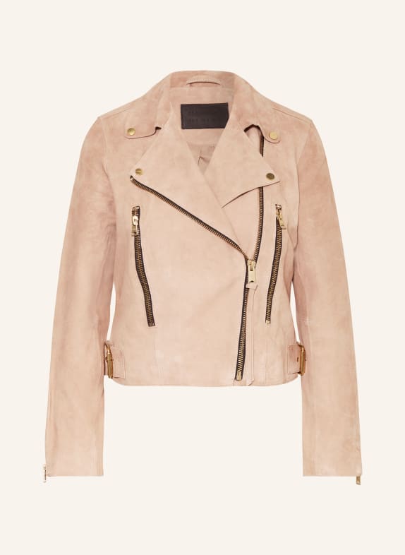 ALLSAINTS Leather jacket BEALE ROSE GOLD