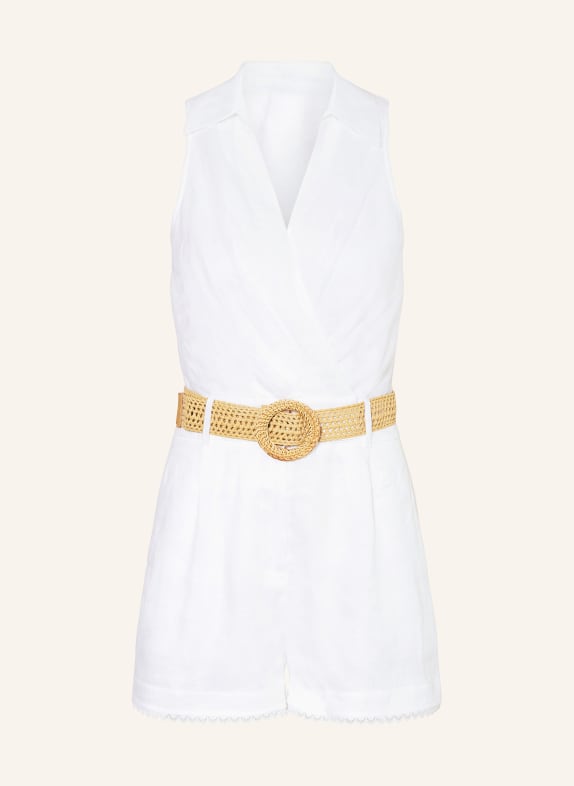 REISS Linen jumpsuit MILA WHITE
