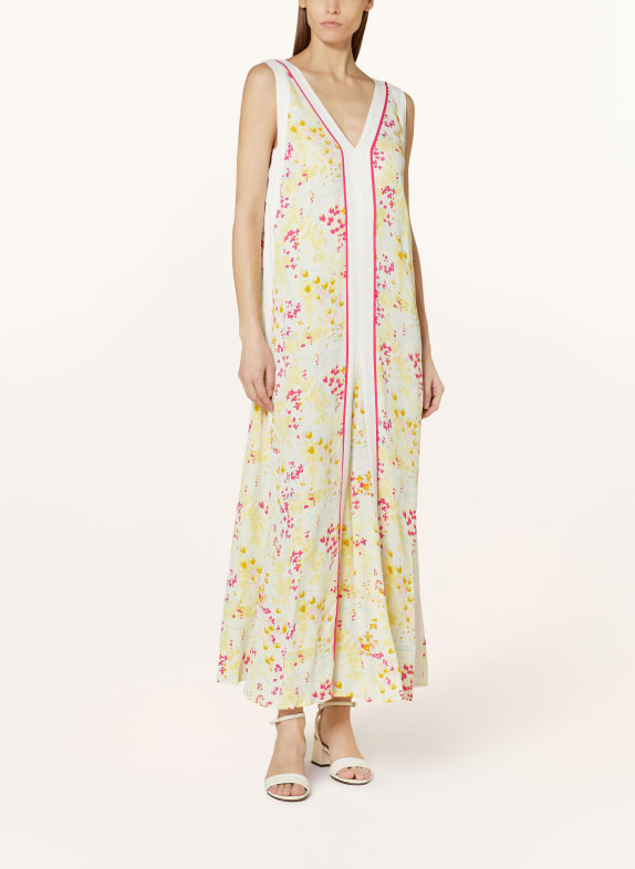 REISS Dress ELIZA with cut-out YELLOW/ RED/ LIGHT BLUE