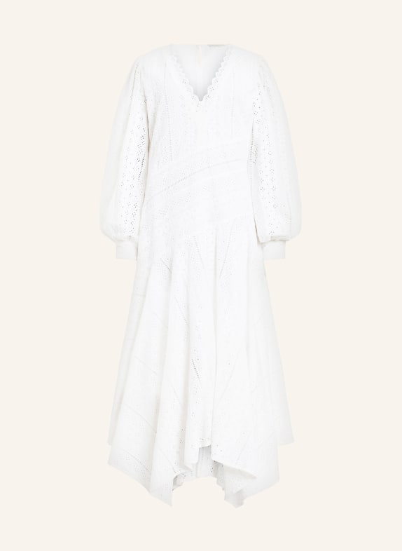 ALLSAINTS Dress AVIANA made of broderie anglaise WHITE