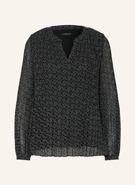comma Blusenshirt SCHWARZ/ ECRU