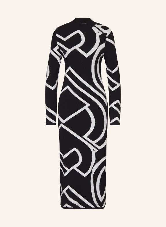 comma Strickkleid SCHWARZ/ WEISS