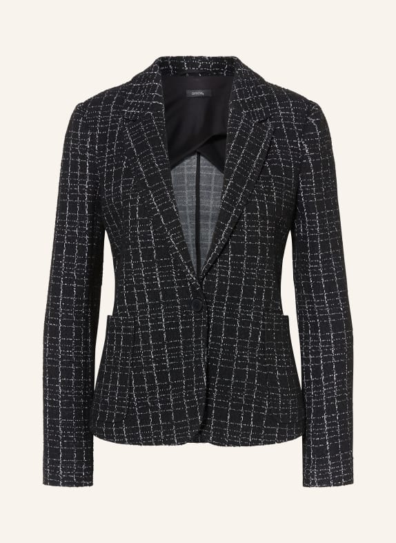 comma Bouclé blazer BLACK/ LIGHT GRAY