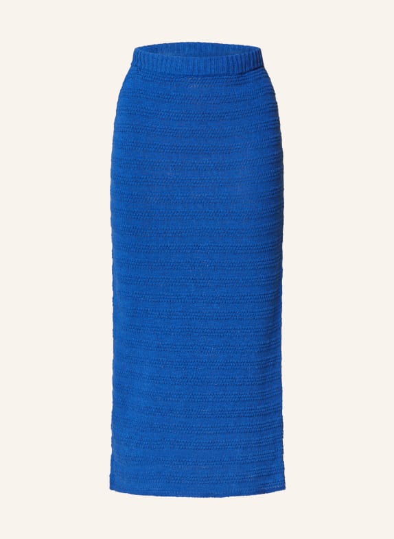 American Vintage Knit skirt NYAMA with linen BLUE
