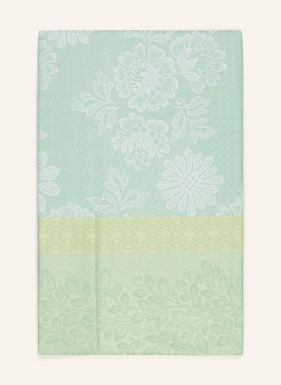 GARNIER-THIEBAUT Table cloth MILLE LACE LIGHT GREEN/ YELLOW