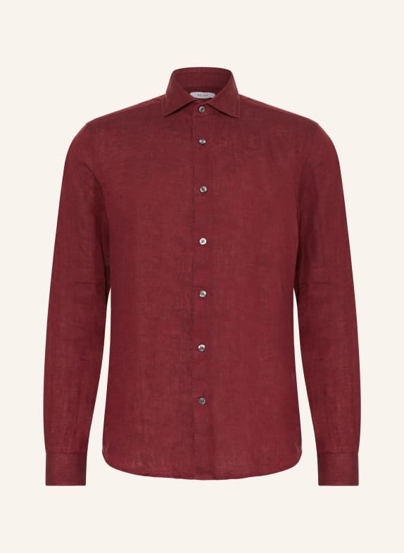 REISS Linen shirt RUBAN Regular Fit DARK RED