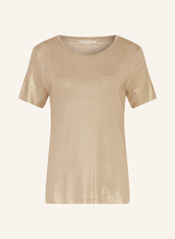 lilienfels T-Shirt mit Glitzergarn GOLD