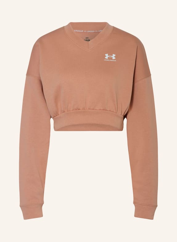 UNDER ARMOUR Cropped-Sweatshirt UA RIVAL TERRY HELLORANGE