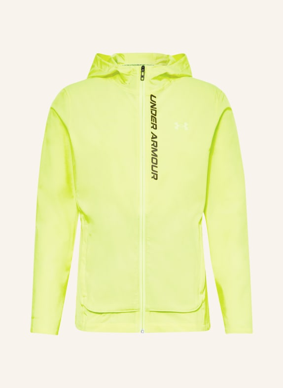 UNDER ARMOUR Running jacket OUTRUN THE STORM NEON YELLOW