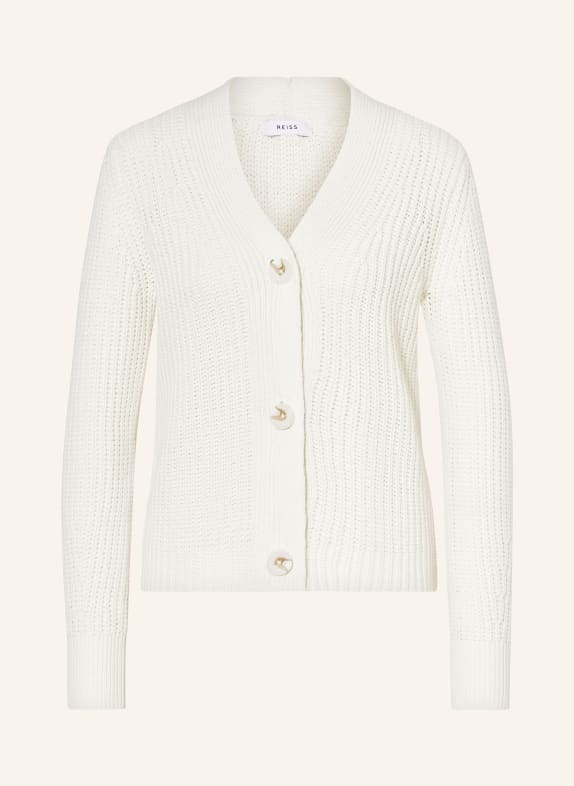 REISS Cardigan ARIANA with linen WHITE