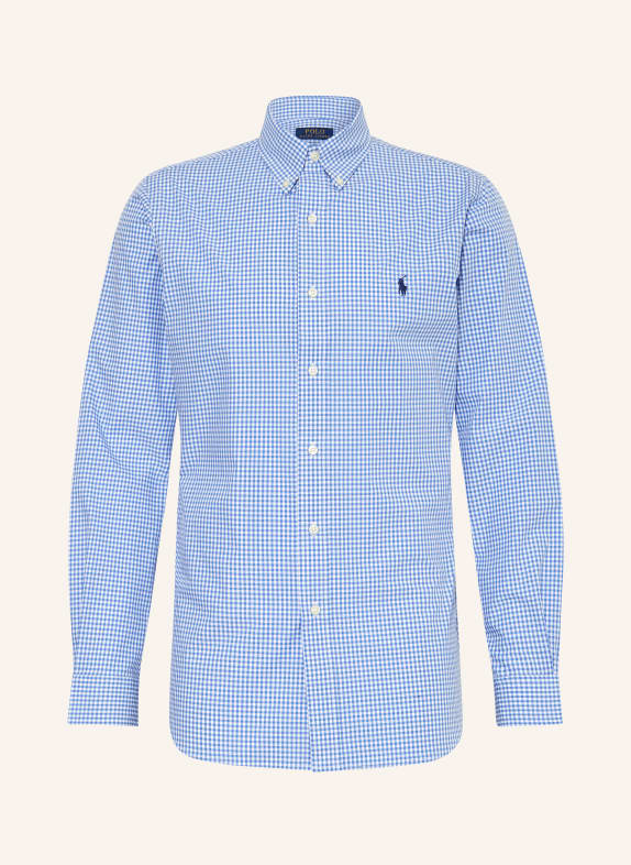 POLO RALPH LAUREN Shirt custom fit BLUE/ WHITE