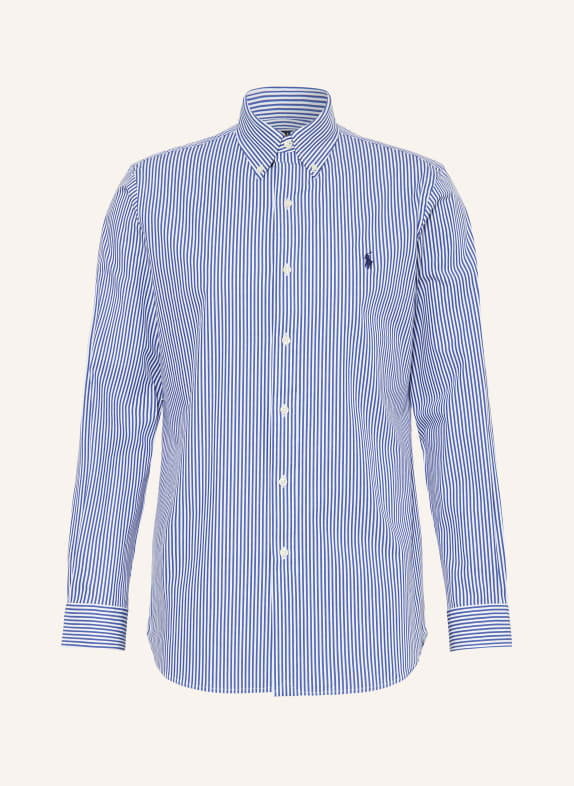 POLO RALPH LAUREN Shirt custom fit BLUE/ WHITE