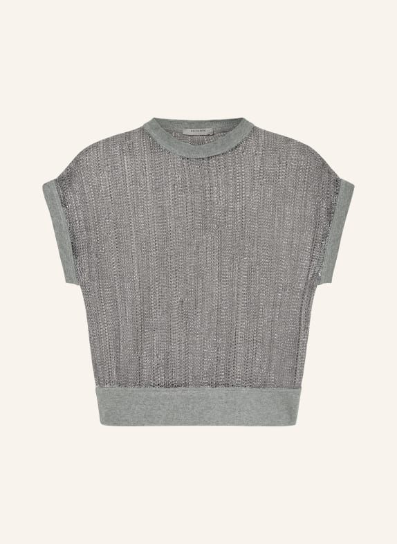 ALLSAINTS Knit shirt GIANA with glitter thread SILVER