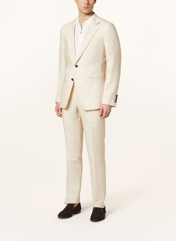REISS Pakjas KIN Slim Fit van linnen 04 STONE