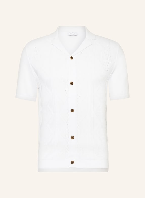 REISS Knit shirt FORTUNE slim fit WHITE