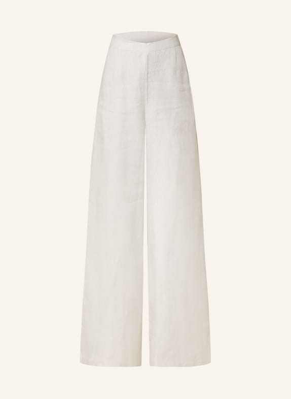 VIKTORIA LOUISE Wide leg trousers FLAIR made of linen LIGHT GRAY