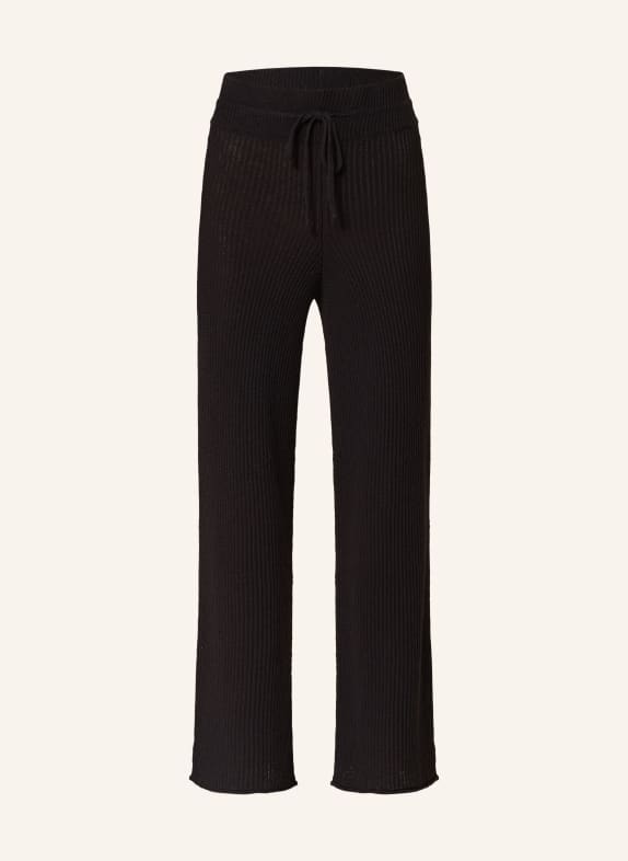 by Aylin Koenig Knit trousers LIA in jogger style with linen BLACK