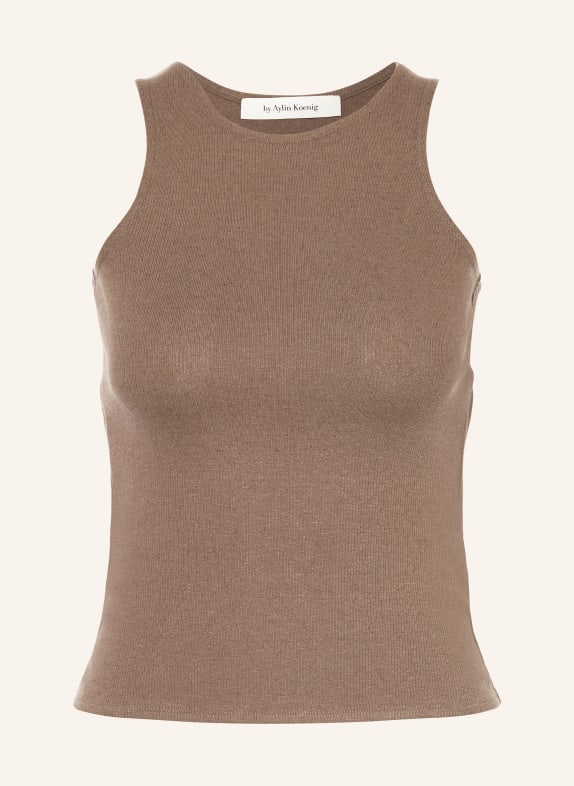 by Aylin Koenig Top MAYA with cut-out BROWN