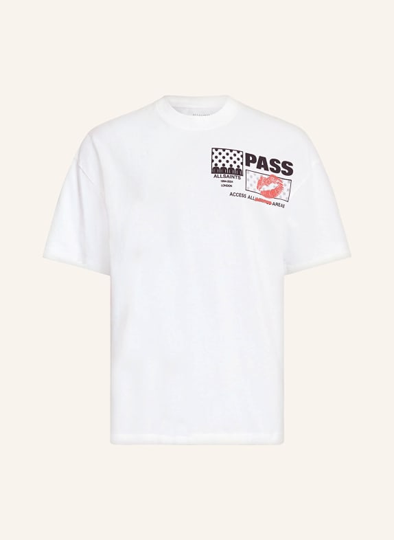 ALLSAINTS T-Shirt PASS WEISS/ SCHWARZ/ ROT