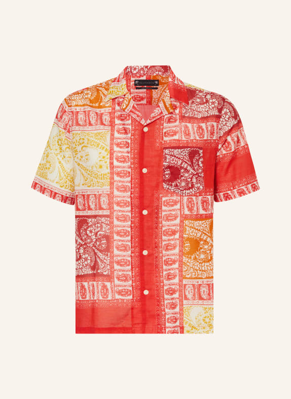 ALLSAINTS Resort shirt MARQUEE relaxed fit RED/ WHITE/ ORANGE