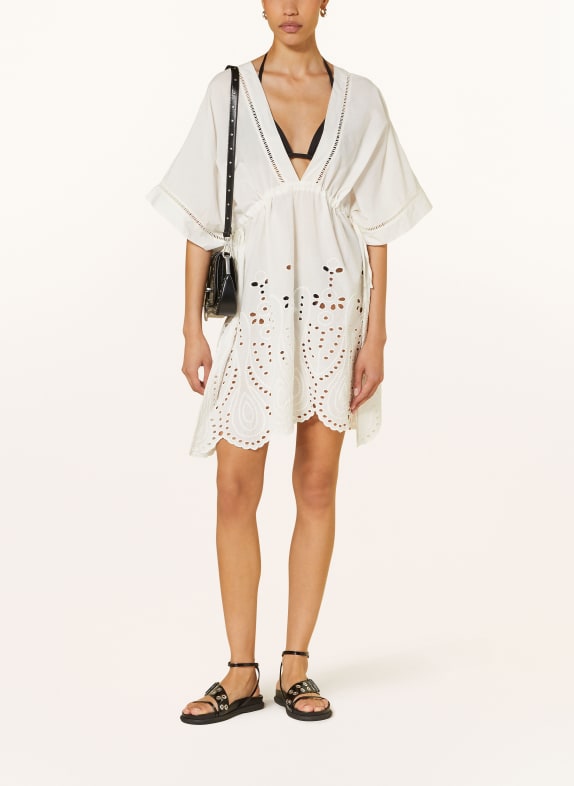 ALLSAINTS Dress AVALON COVER UP with broderie anglaise WHITE