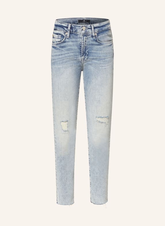 7 for all mankind Jeansy skinny 7/8 ROXANNE LIGHT BLUE