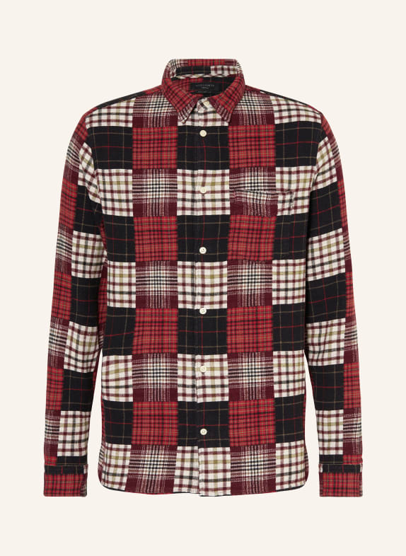 ALLSAINTS Shirt PATCHI relaxed fit DARK RED/ BLACK/ WHITE
