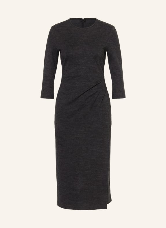 PESERICO Sheath dress with 3/4 sleeves DARK GRAY