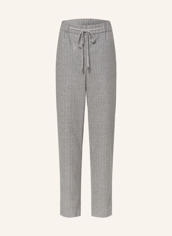 PESERICO Hose im Jogging-Stil mit Schmucksteinen GRAU