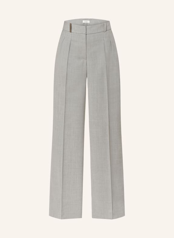 PESERICO Wide leg trousers GRAY