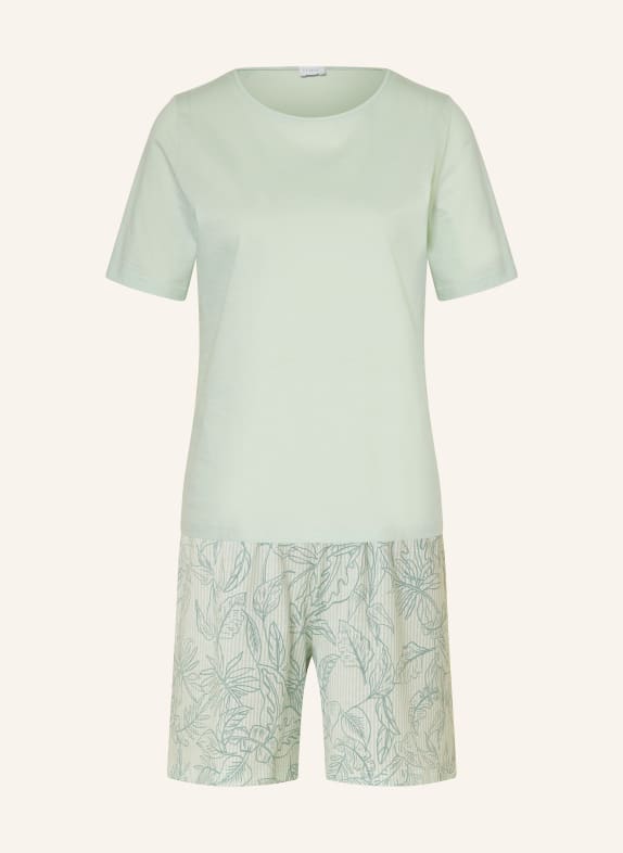 mey Shorty pajamas series LENICE LIGHT GREEN/ WHITE/ GREEN