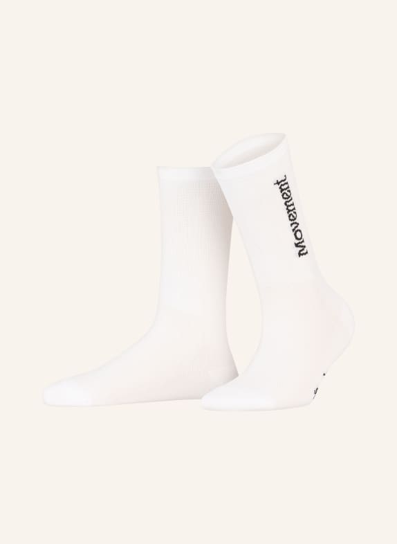 FINGERSCROSSED Cyklistické ponožky CLASSIC MOVEMENT TYPE WHITE