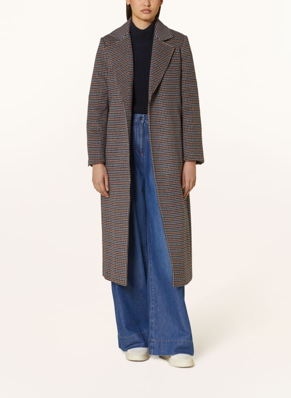 MAX & Co. Wool coat LONGRUN BLACK/ BLUE/ DARK RED
