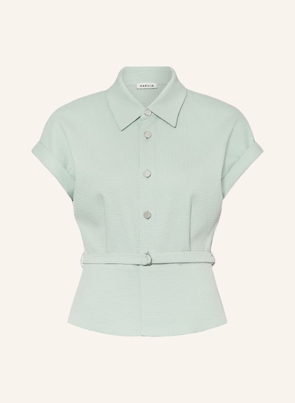 VANILIA Shirt blouse made of piqué MINT