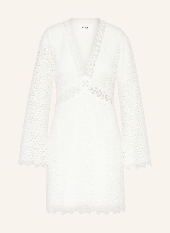 ba&sh Krajkové šaty GALIA WHITE WHITE