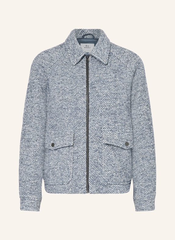 WOOLRICH Overshirt BLUE/ WHITE/ DARK GRAY