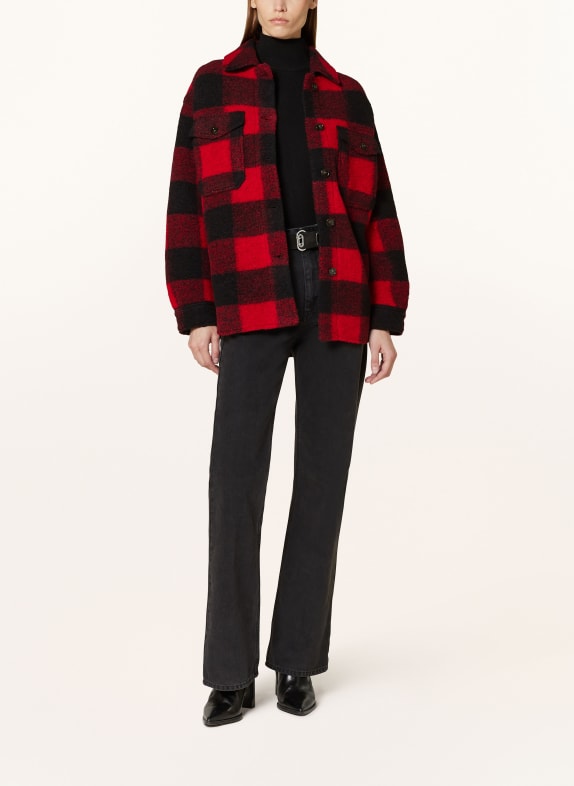 WOOLRICH Overjacket GENTRY ROT/ DUNKELBLAU