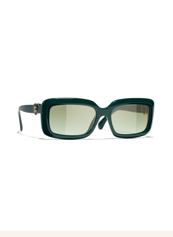 CHANEL Rectangular sunglasses 1459S3 - DARK GREEN/ GREEN GRADIENT